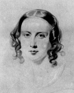 Sketch of Catherine Hogarth Dickens by Samuel Laurence (1838). She met the author in 1834, and they became engaged the following year before marrying in April 1836.