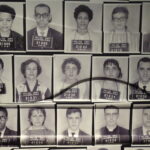 Mugshots of Freedom Riders, as displayed at the Center for Civil and Human Rights in Atlanta, Georgia martial law