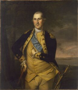 American Revolution General Washington, Commander of the Continental Army, a 1776 portrait by Charles Willson Peale