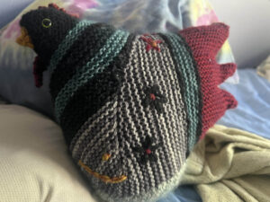 My hand-made Karen Strickholm Emotional Support Chicken. I'll treasure it always.