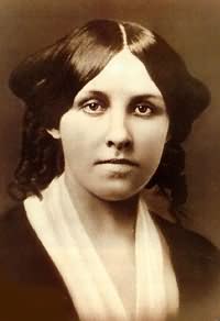 Black and white photos. Louisa May Alcott at age 20. Public Domain